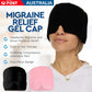 Cold Gel Cap for Migraine, Headache & Sinus Relief | 360° Hot & Cold Therapy Ice Hat | Light-Blocking & Reusable Gel Wrap