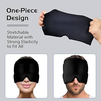 Cold Gel Cap for Migraine, Headache & Sinus Relief | 360° Hot & Cold Therapy Ice Hat | Light-Blocking & Reusable Gel Wrap